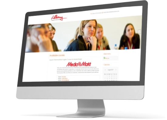 Plataforma school online para el aprendizaje de inglés con contenidos interactivos